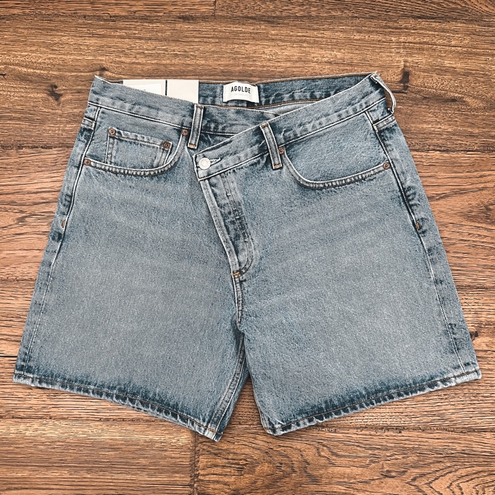 AGOLDE ORIGINAL CRISS CROSS DENIM SHORT